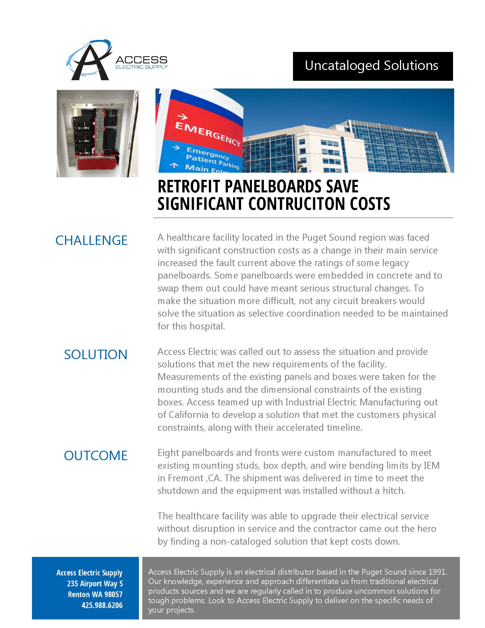 Retrofit Panelboards Save Significant Construction Costs