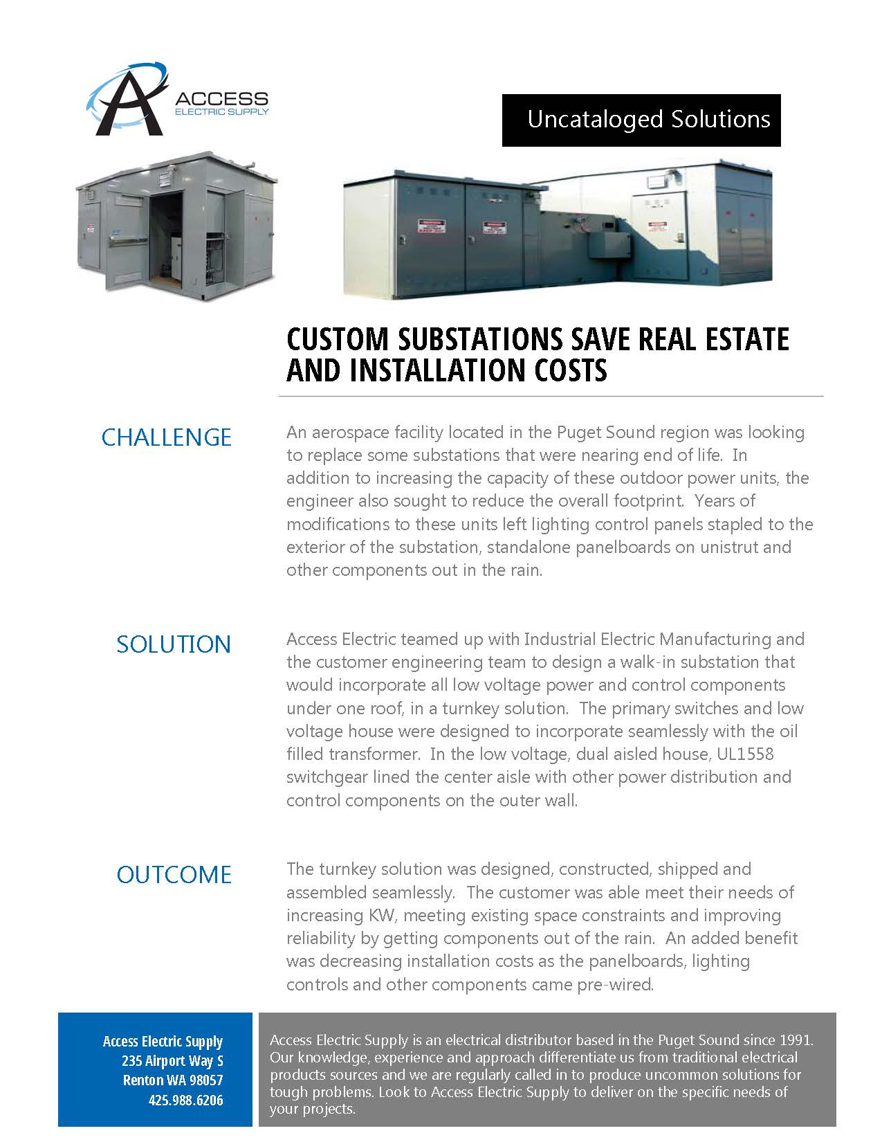 Custom Substations Save Real Estate and Installation Costs