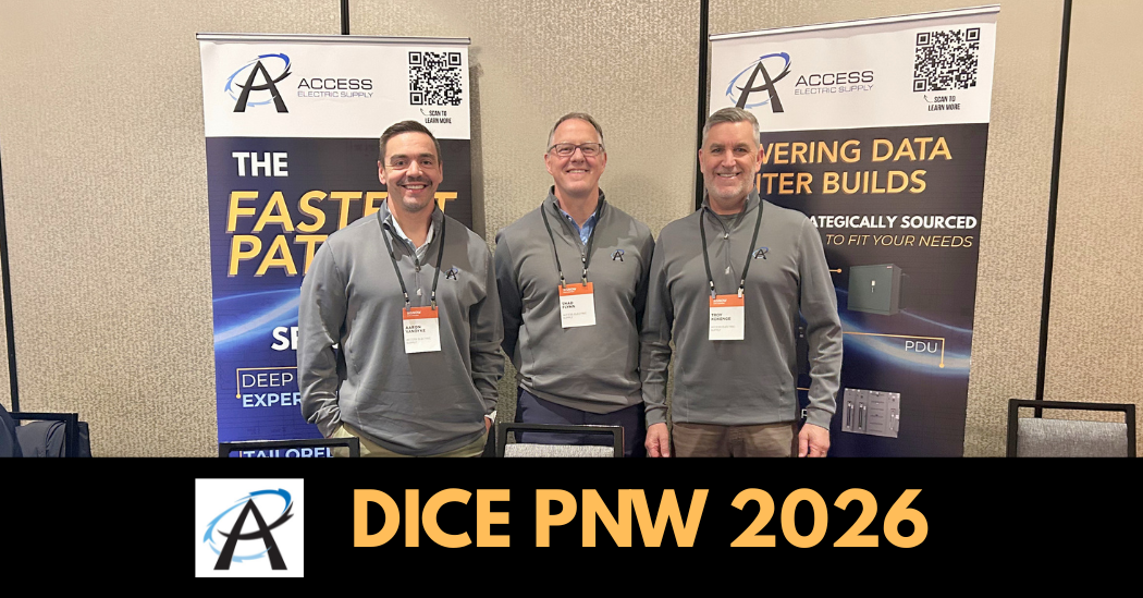 Aaron, Troy and Shad stand in front of our booth at the DICE PNW 2026 conference